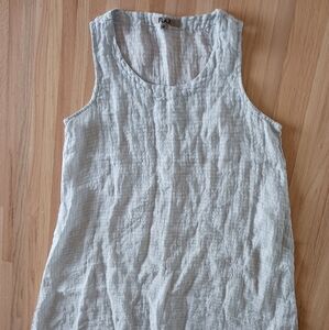 Flax Medium Sleeveless Linen Top